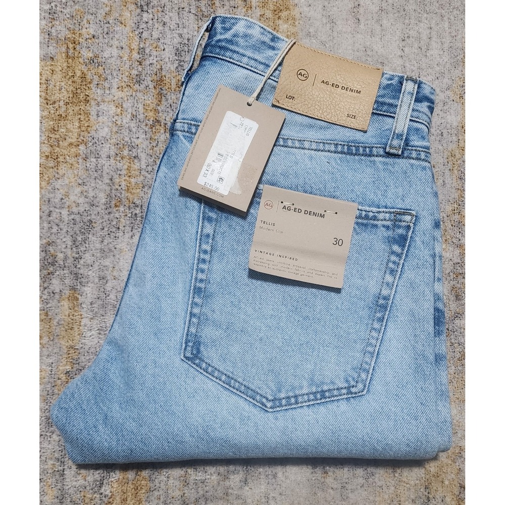 $245 NWT AG Jeans Men's Tellis Modern Slim AG-ED Vintage Light Wash Jeans Sz 30